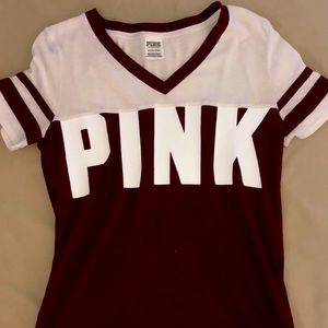 Pink: Maroon Shirt